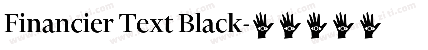 Financier Text Black字体转换